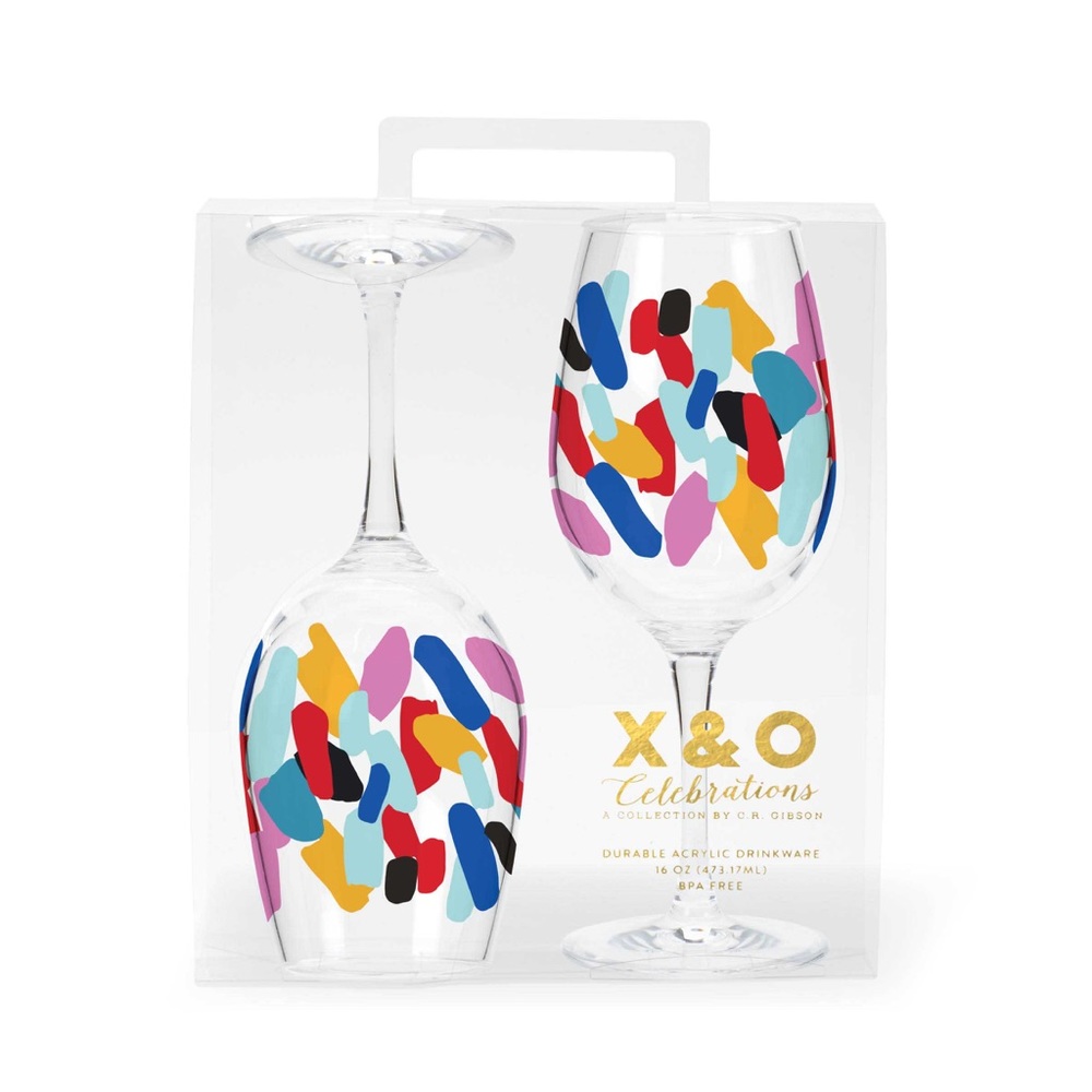 New acrylic wine glasses